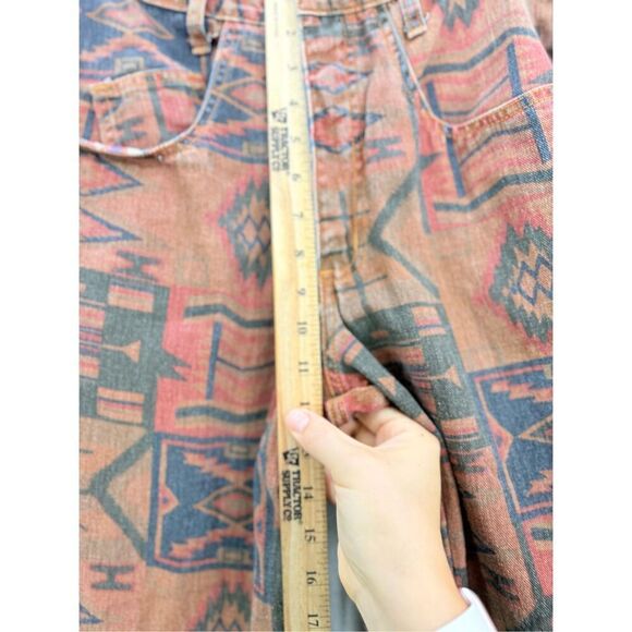 Vintage Time Capsule Womens Multicolor Southwestern Aztec Print Denim Jeans Size - Picture 5 of 11